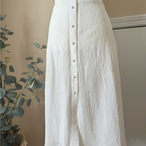 NEW Lulus Rules of Romance White Button-Front Midi Skirt - Picture 6 of 6